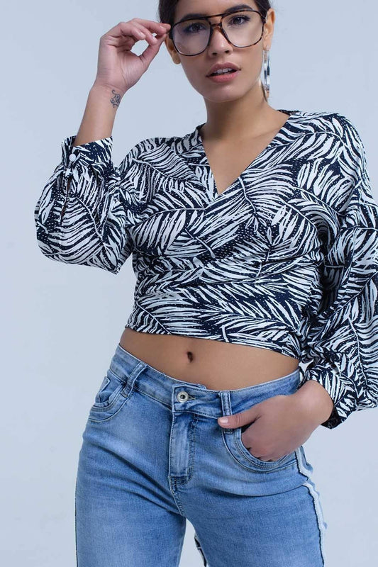 V - Neck Wrap Blouse – Perfect Party Style with Flake - Free Confidence - Flaykr