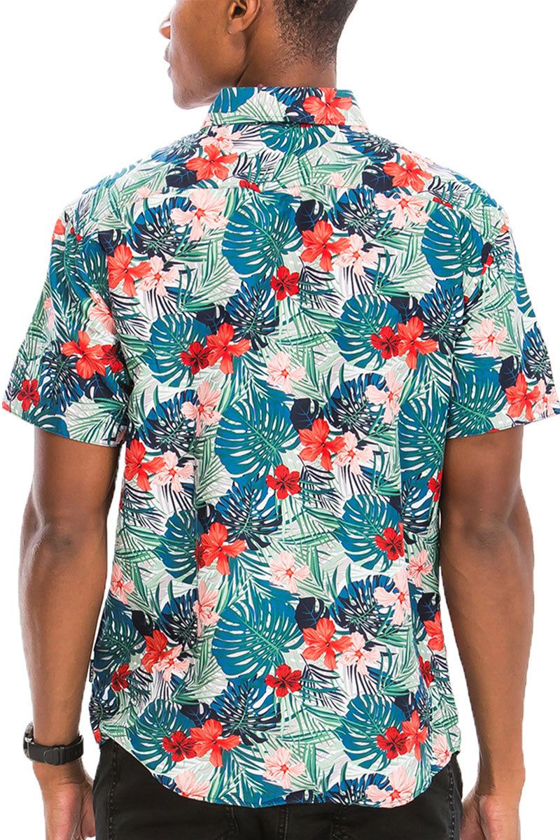 Hawaiian Print Short Sleeve Shirt – Flake-Free Tropical Vibes