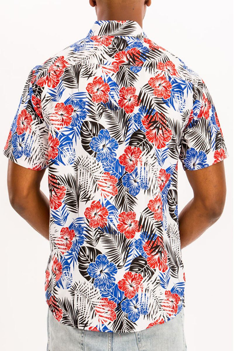 Hawaiian Print Short Sleeve Shirt – Flake-Free Tropical Vibes