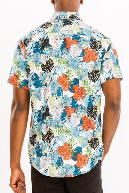 Hawaiian Print Short Sleeve Shirt – Flake-Free Tropical Vibes