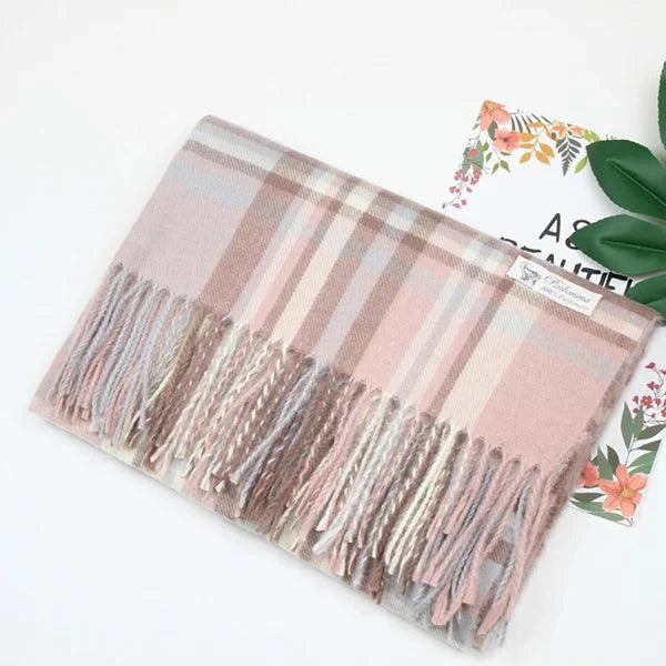 Soft Warm Long Scarf With Tassels