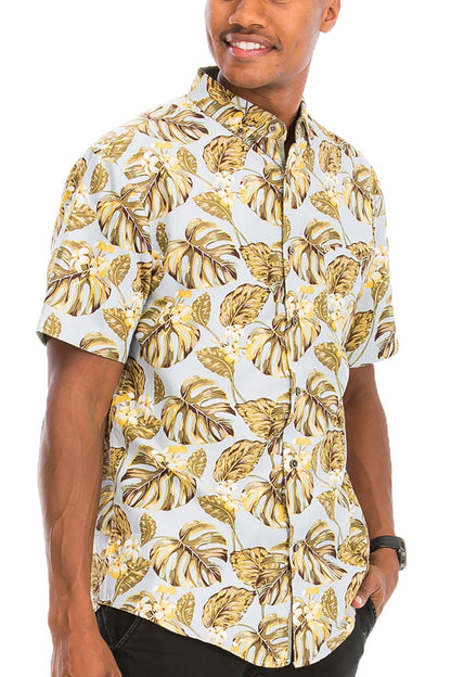 Hawaiian Print Short Sleeve Shirt – Flake-Free Tropical Vibes