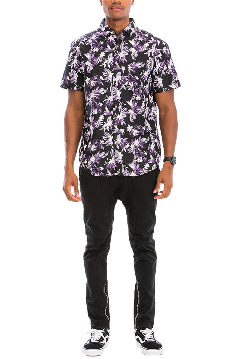 Hawaiian Print Short Sleeve Shirt – Flake-Free Tropical Vibes