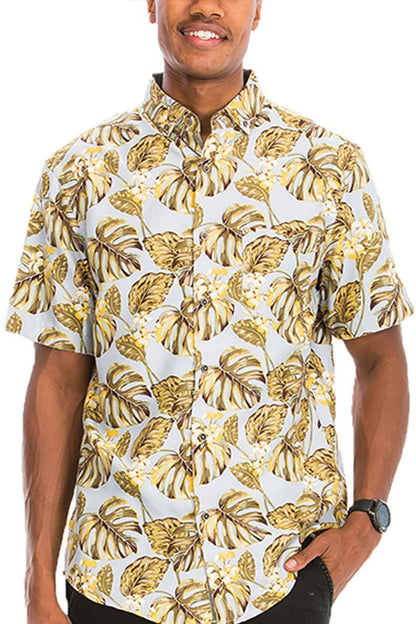 Hawaiian Print Short Sleeve Shirt – Flake-Free Tropical Vibes