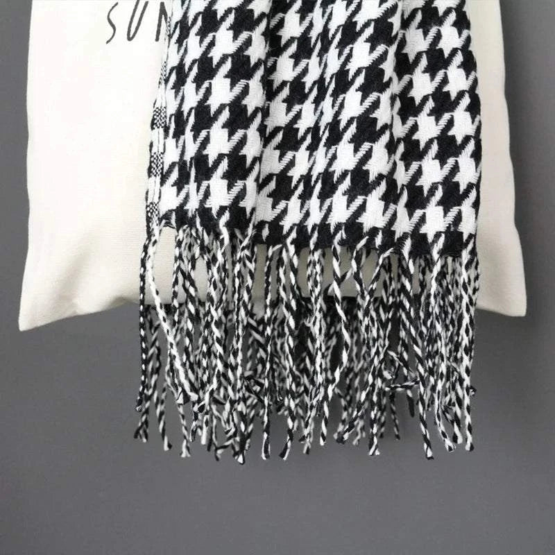 Soft Warm Long Scarf With Tassels