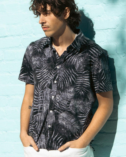 Mens Hawaiian Short Sleeve Button-Down Shirt