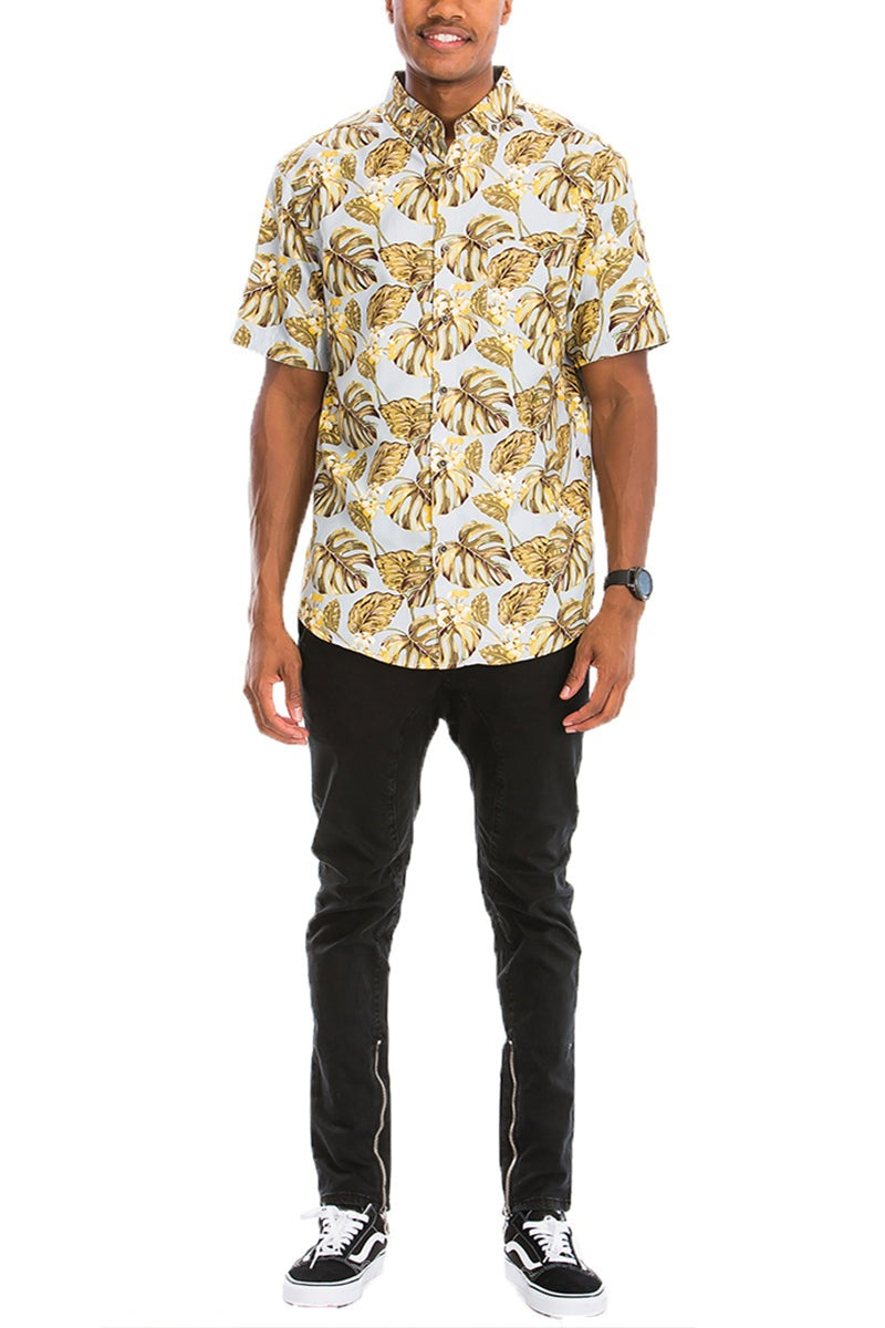 Hawaiian Print Short Sleeve Shirt – Flake-Free Tropical Vibes